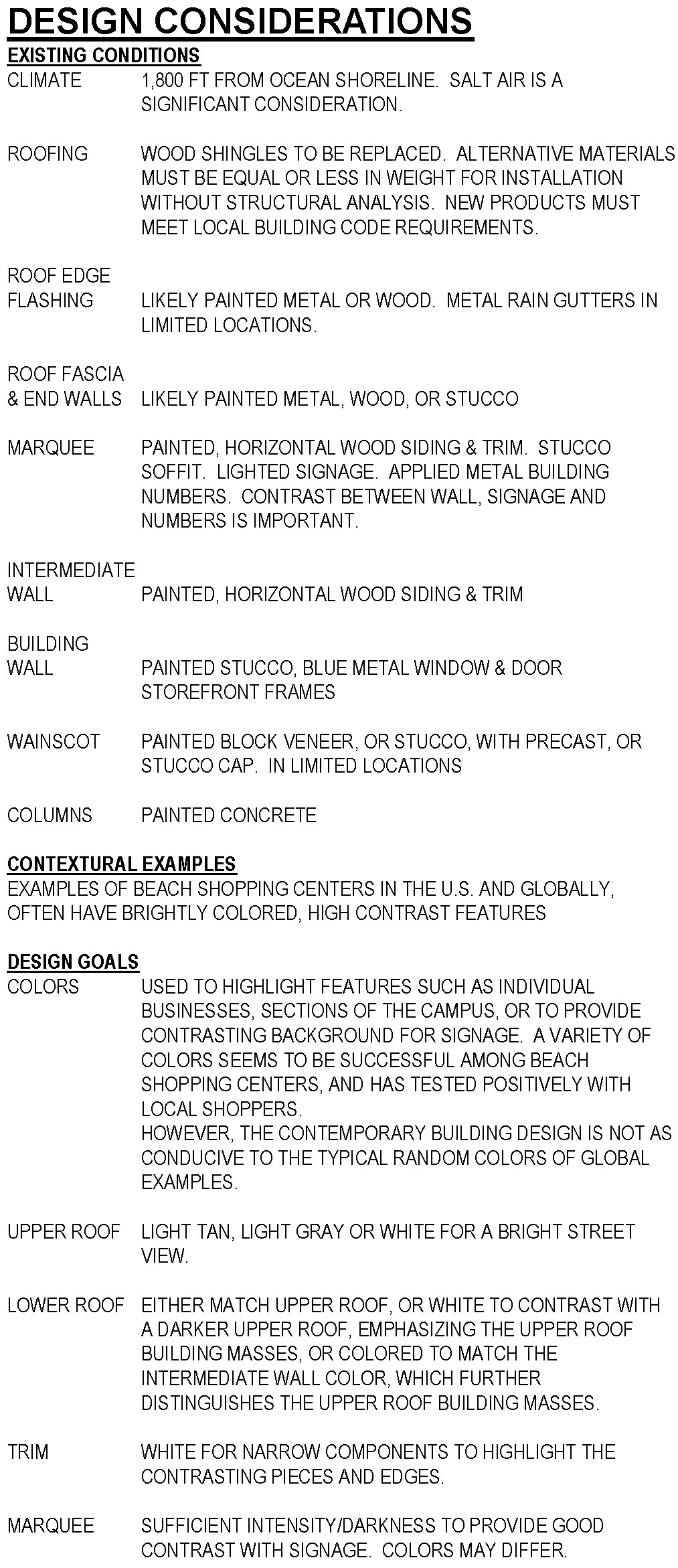Beachport Center Facade Study, ENR architects, Granbury, TX 76049 - Design Outline