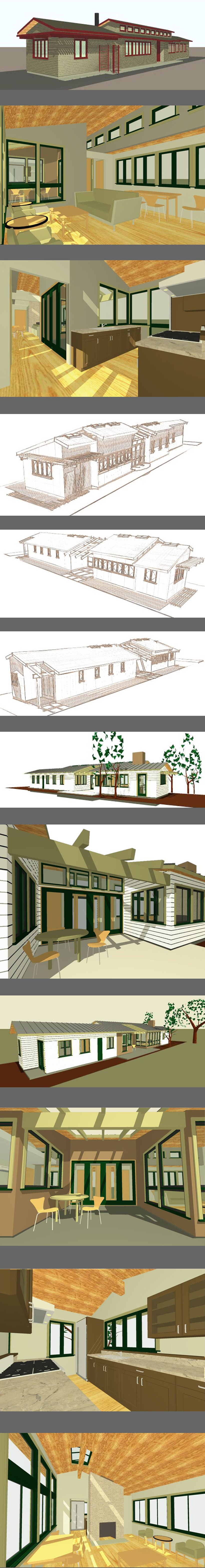 Faculty House, ENR architects with Topos Architects, Palo Alto, CA 94306 - CAD Renderings