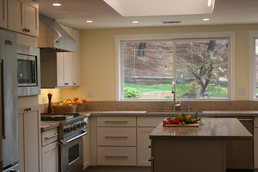 Kitchen Island - 2-Story Addition - Sustainable WholeHouse Remodel - Landscape - ENR architects, Granbury, TX 76049