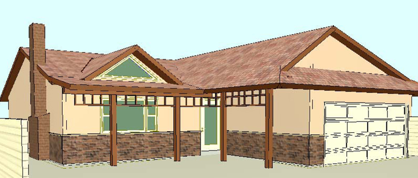 Front Landscape Fly-Around CAD Simulation - ENR architects, Camarillo, CA 93010