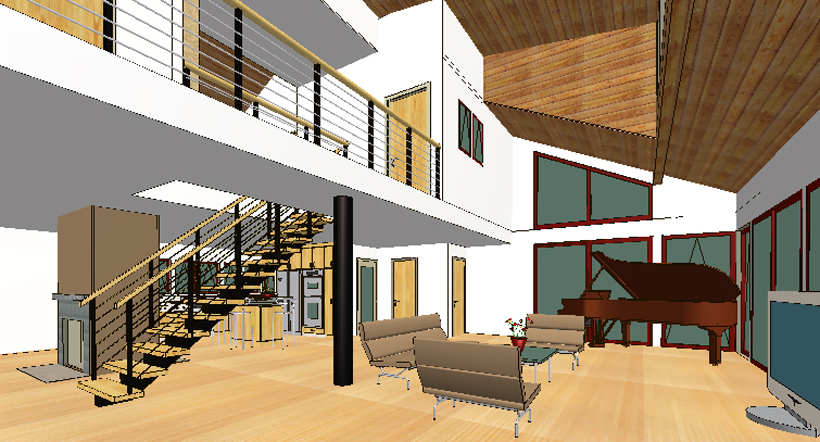 Interior Solar CAD Simulation - ENR architects with Topos Architects, Palo Alto, CA 94306