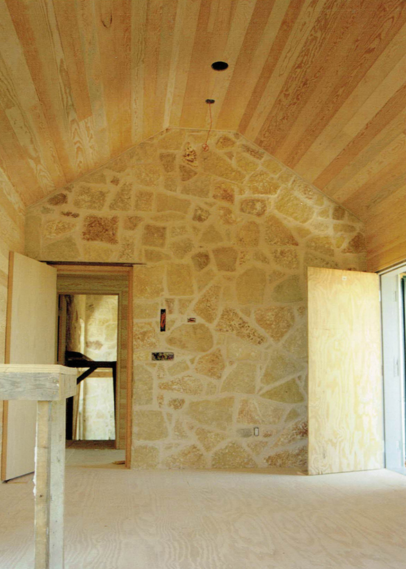 Ranch House, ENR architects with Frank D. Welch Associates, Montague County, TX 76255 - Bedroom Wood Ceiling