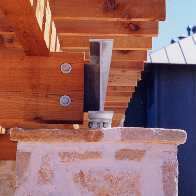 Ranch House, ENR architects with Frank D. Welch Associates, Montague County, TX 76255 - Column Detail