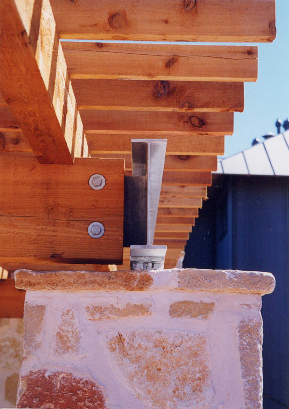Ranch House, ENR architects with Frank D. Welch Associates, Montague County, TX 76255 - Porte Cochere