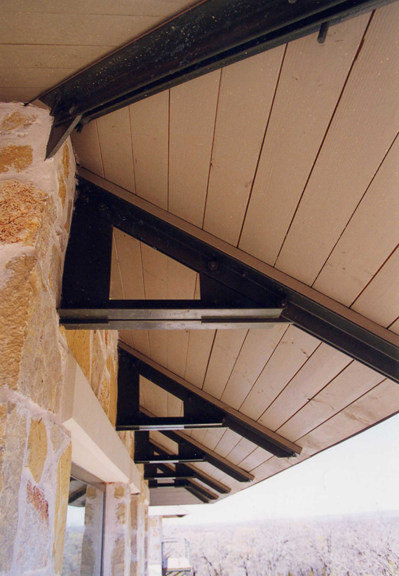 Ranch House, ENR architects with Frank D. Welch Associates, Montague County, TX 76255 - Porte Cochere