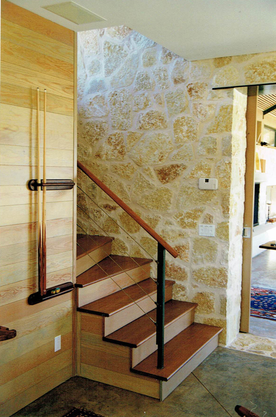 Ranch House, ENR architects with Frank D. Welch Associates, Montague County, TX 76255 - Stairlanding