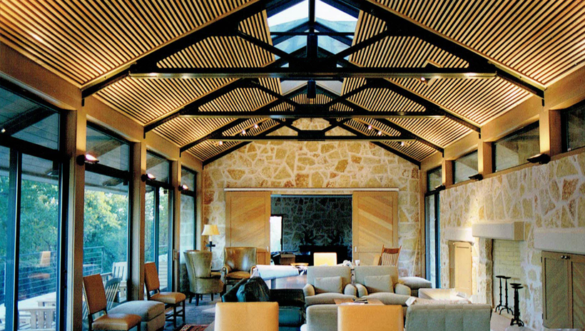Ranch House, Living Room, ENR architects with Frank D. Welch Associates, Montague County, TX 76255