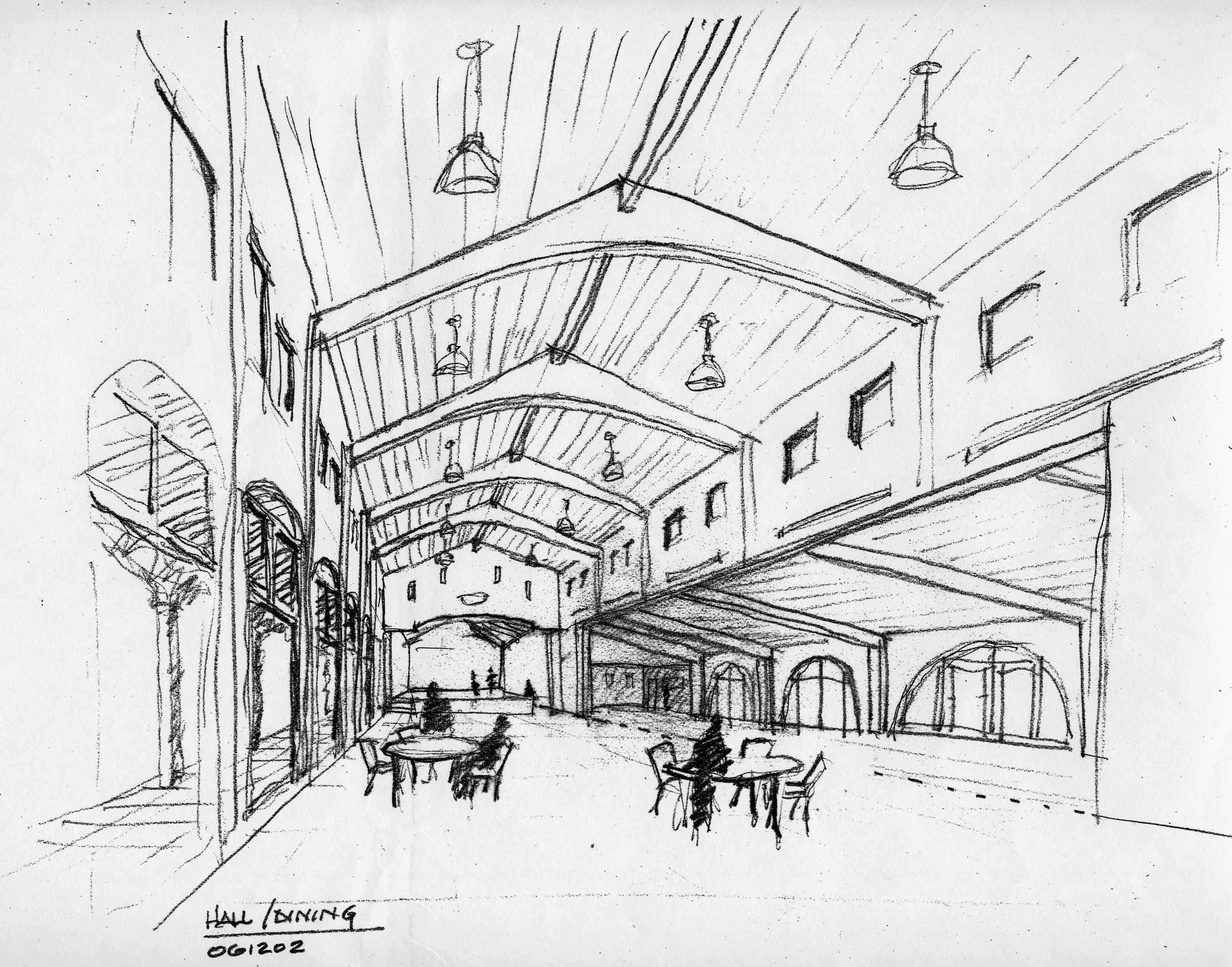 Northgate Senior & Community Center, ENR architects with G4 Architects, Fremont, CA 94555 - Concept Sketch