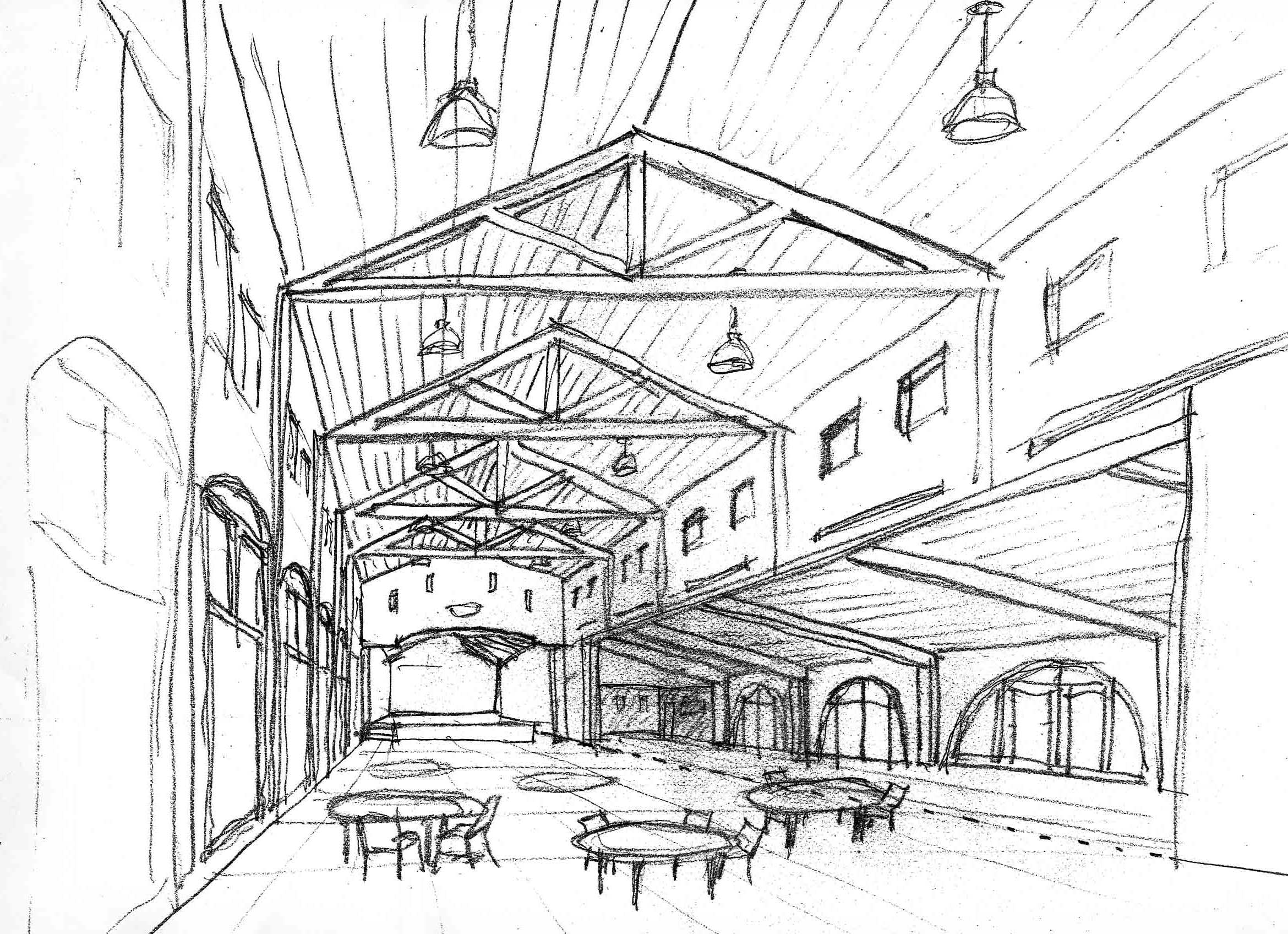 Northgate Senior & Community Center, ENR architects with G4 Architects, Fremont, CA 94555 - Concept Sketch