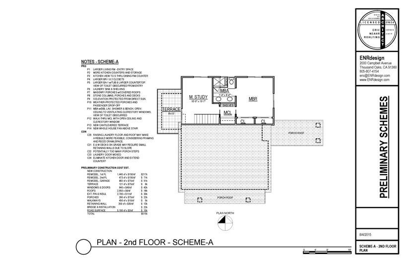 Plan-3, Ocean Vista Remodel, ENR architects, Granbury, TX 76049