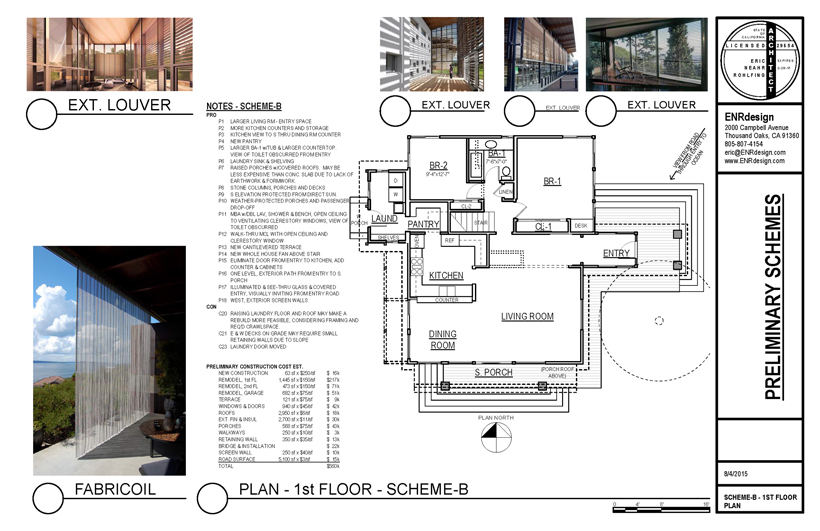 Plan-5, Ocean Vista Remodel, ENR architects, Granbury, TX 76049