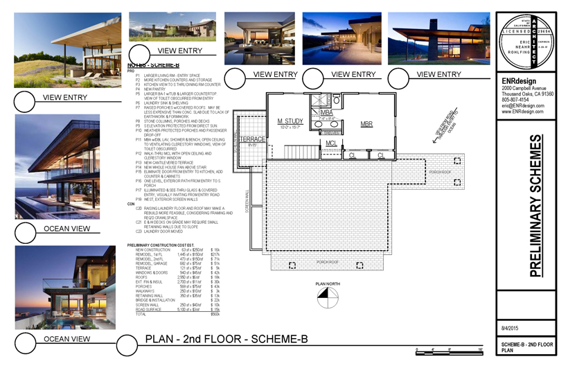 Plan-6, Ocean Vista Remodel, ENR architects, Granbury, TX 76049