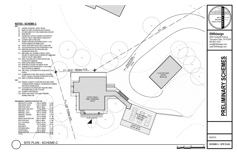 Plan-7, Ocean Vista Remodel, ENR architects, Granbury, TX 76049