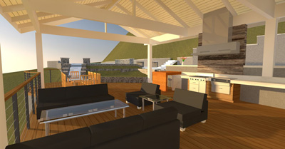 Patio Kitchen Renderings, ENR architects, Granbury, TX 76049