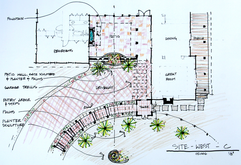 Proposed Entry Plan Sketch - ENR architects, Granbury, TX 76049