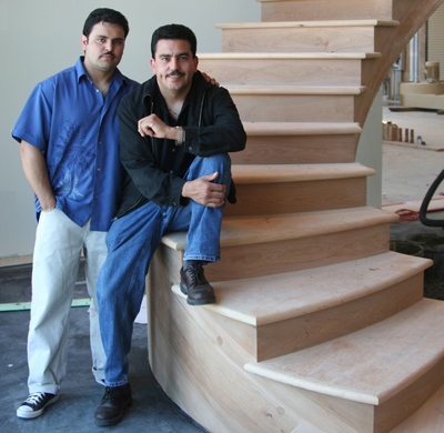 Stair Fabrication Shop & Showroom, Redwood City, CA 94063 - Owner & son