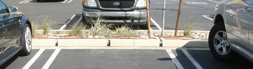The Summit At Calabasas - LEED Consulting, ENR architects, Granbury, TX 76049 - Parking Curb Cuts, Bioswale