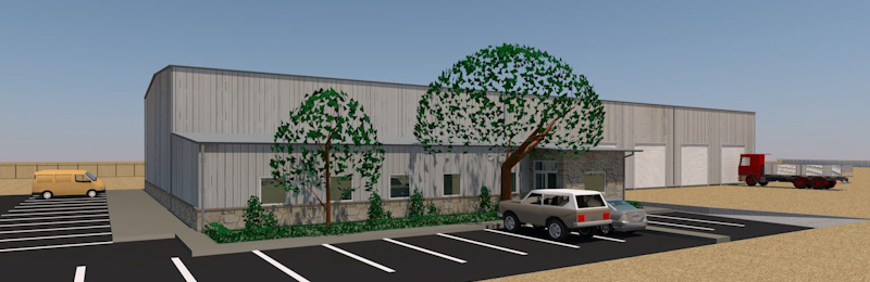 Warehouse Spec Building, 3D CAD model, Cleburne, TX 76058, ENR architects