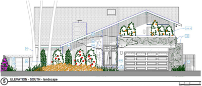 Proposed Landscape Front - 2-Story Wholehouse Remodel, Covered Patio Addition & Landscape, ENR architects, Westlake Village, CA 91361